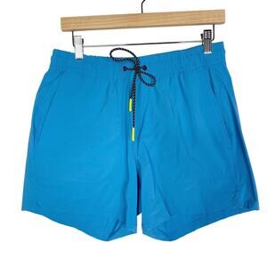 Bonobos Mens Small S Blue Anywhere Stretch Shorts 5" Inseam Drawstring Waist